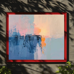 Abstract Art Poster with Soothing Hues and Serene Mood PosterGoat