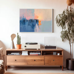 Abstract Art Poster with Soothing Hues and Serene Mood PosterGoat