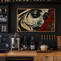 Abstract Artistic Face With Cracked Effect Poster PosterGoat