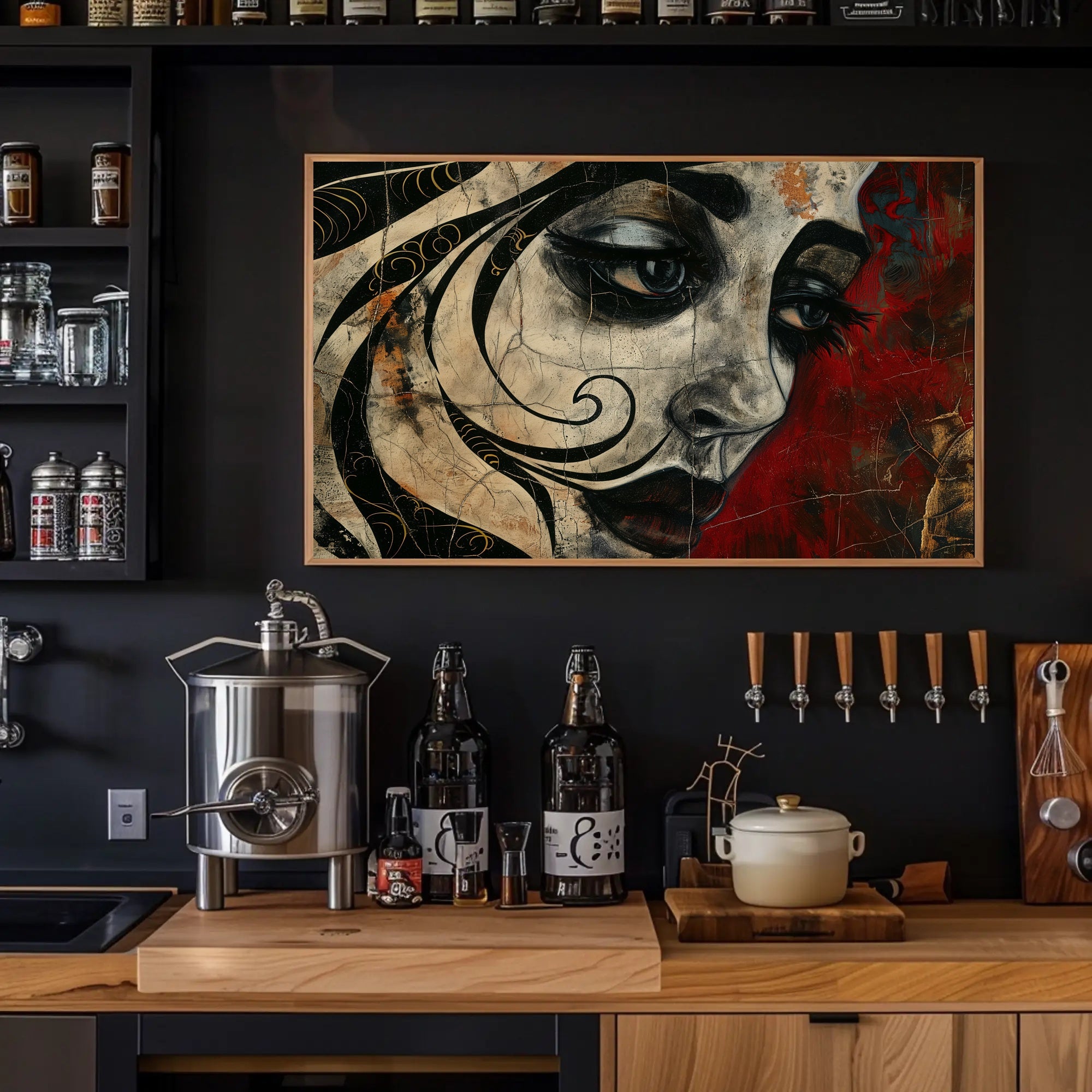 Abstract Artistic Face With Cracked Effect Poster PosterGoat