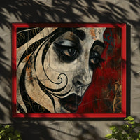 Abstract Artistic Face With Cracked Effect Poster PosterGoat