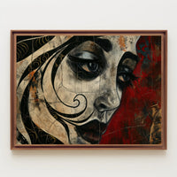 Abstract Artistic Face With Cracked Effect Poster PosterGoat