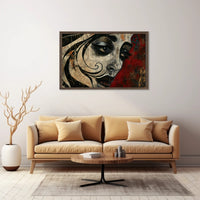 Abstract Artistic Face With Cracked Effect Poster PosterGoat