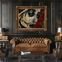 Abstract Artistic Face With Cracked Effect Poster PosterGoat
