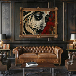 Abstract Artistic Face With Cracked Effect Poster PosterGoat