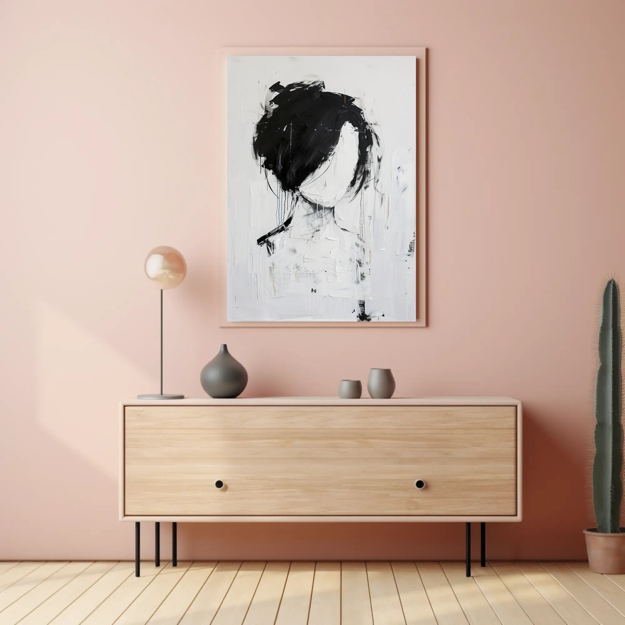 Abstract Black and White Silhouette Art Artistic Poster PosterGoat