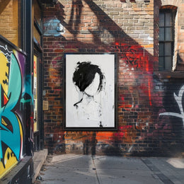 Abstract Black and White Silhouette Art Artistic Poster PosterGoat