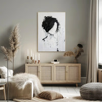 Abstract Black and White Silhouette Art Artistic Poster PosterGoat