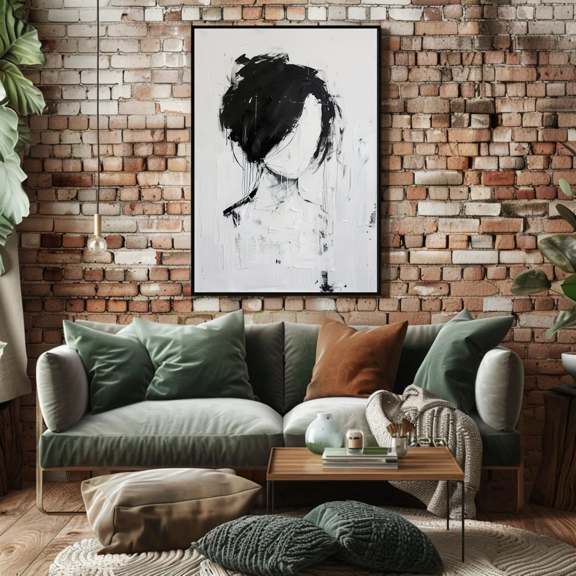 Abstract Black and White Silhouette Art Artistic Poster PosterGoat