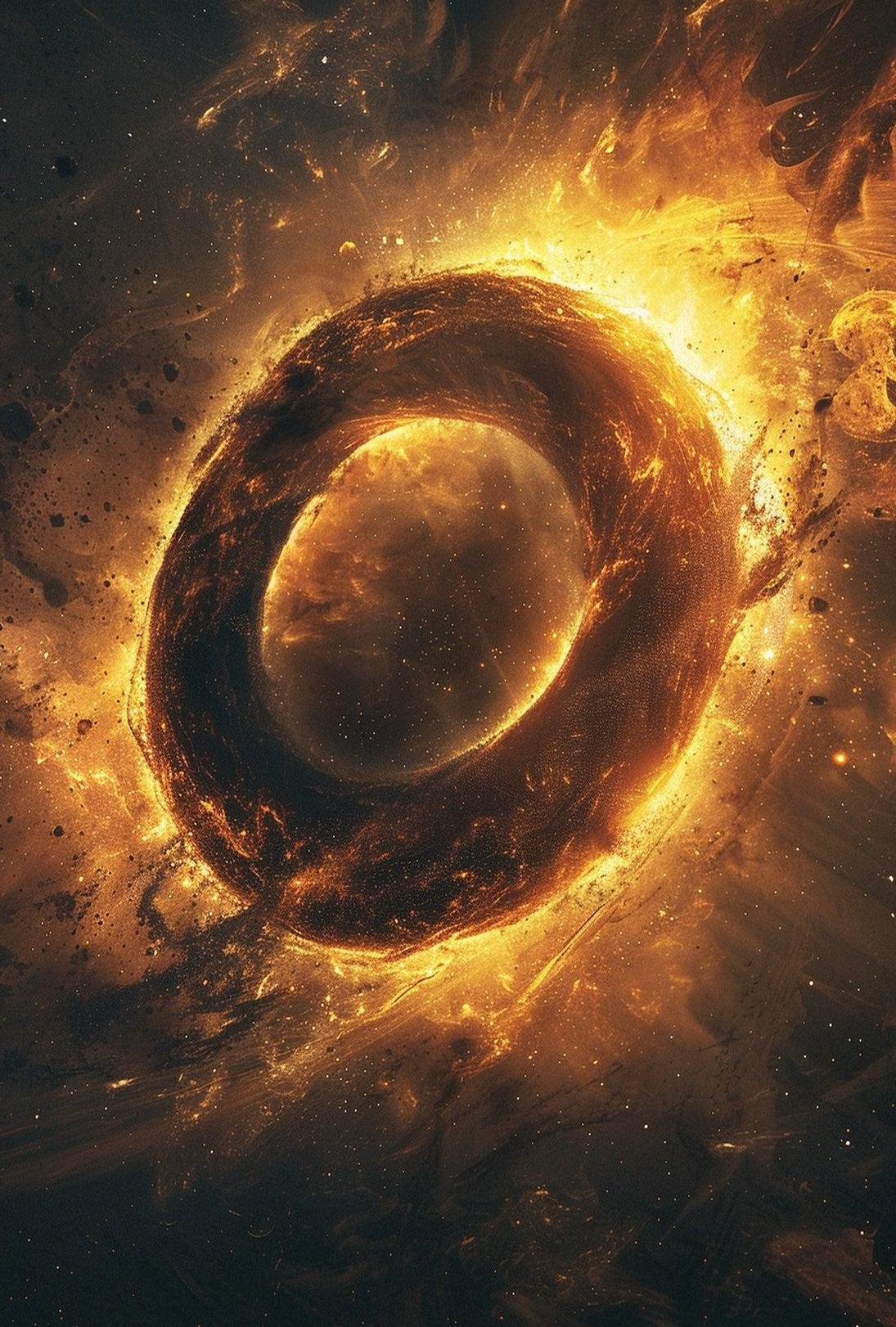 Abstract Cosmic Energy Surreal Artwork Poster PosterGoat