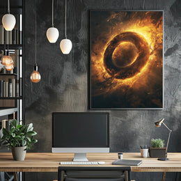 Abstract Cosmic Energy Surreal Artwork Poster PosterGoat