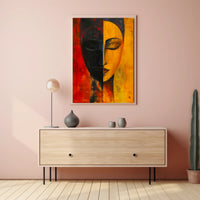 Abstract Duality Balance Portrait Artistic Poster Print PosterGoat