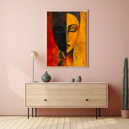 Abstract Duality Balance Portrait Artistic Poster Print PosterGoat