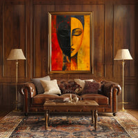 Abstract Duality Balance Portrait Artistic Poster Print PosterGoat