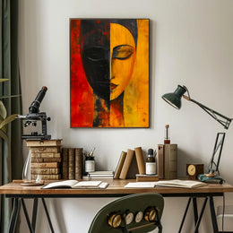 Abstract Duality Balance Portrait Artistic Poster Print PosterGoat