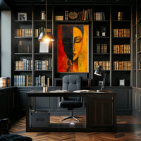Abstract Duality Balance Portrait Artistic Poster Print PosterGoat