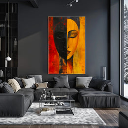 Abstract Duality Balance Portrait Artistic Poster Print PosterGoat
