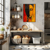 Abstract Duality Balance Portrait Artistic Poster Print PosterGoat