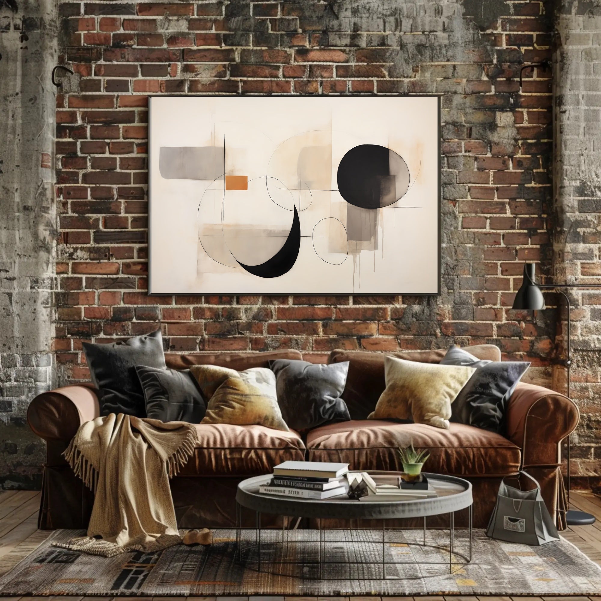 Abstract Expression Captivating Artistic Exploration of Forms Poster PosterGoat