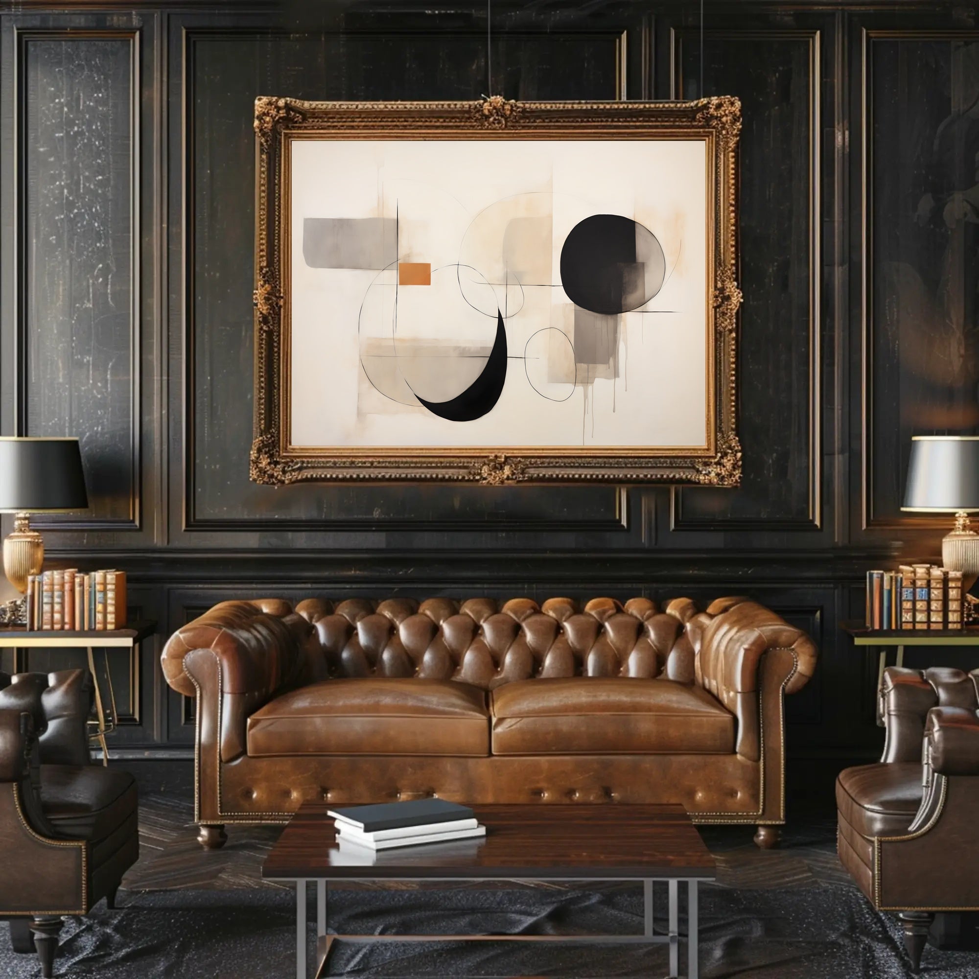 Abstract Expression Captivating Artistic Exploration of Forms Poster PosterGoat