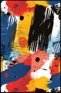 Abstract Expressionism Art with Vibrant Colors Poster PosterGoat