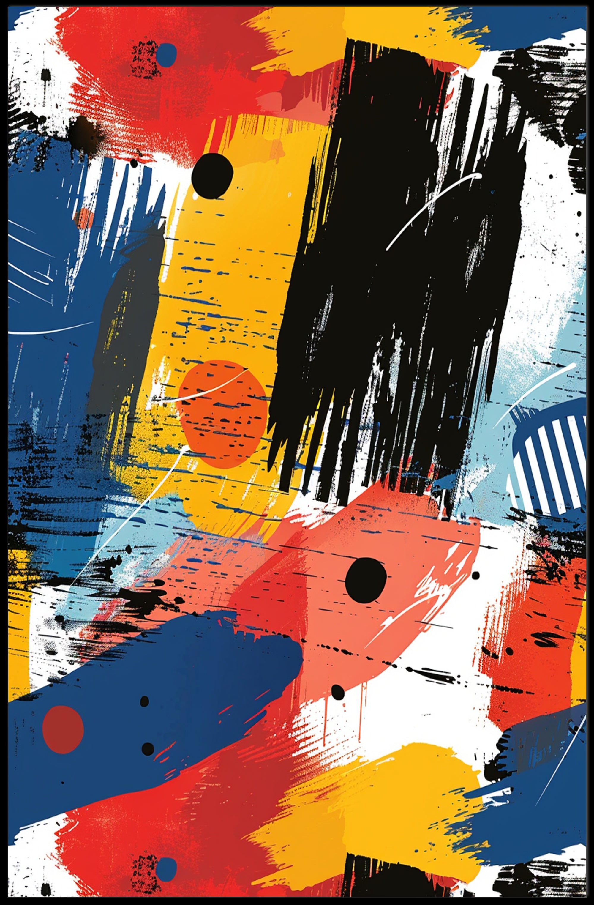 Abstract Expressionism Art with Vibrant Colors Poster PosterGoat