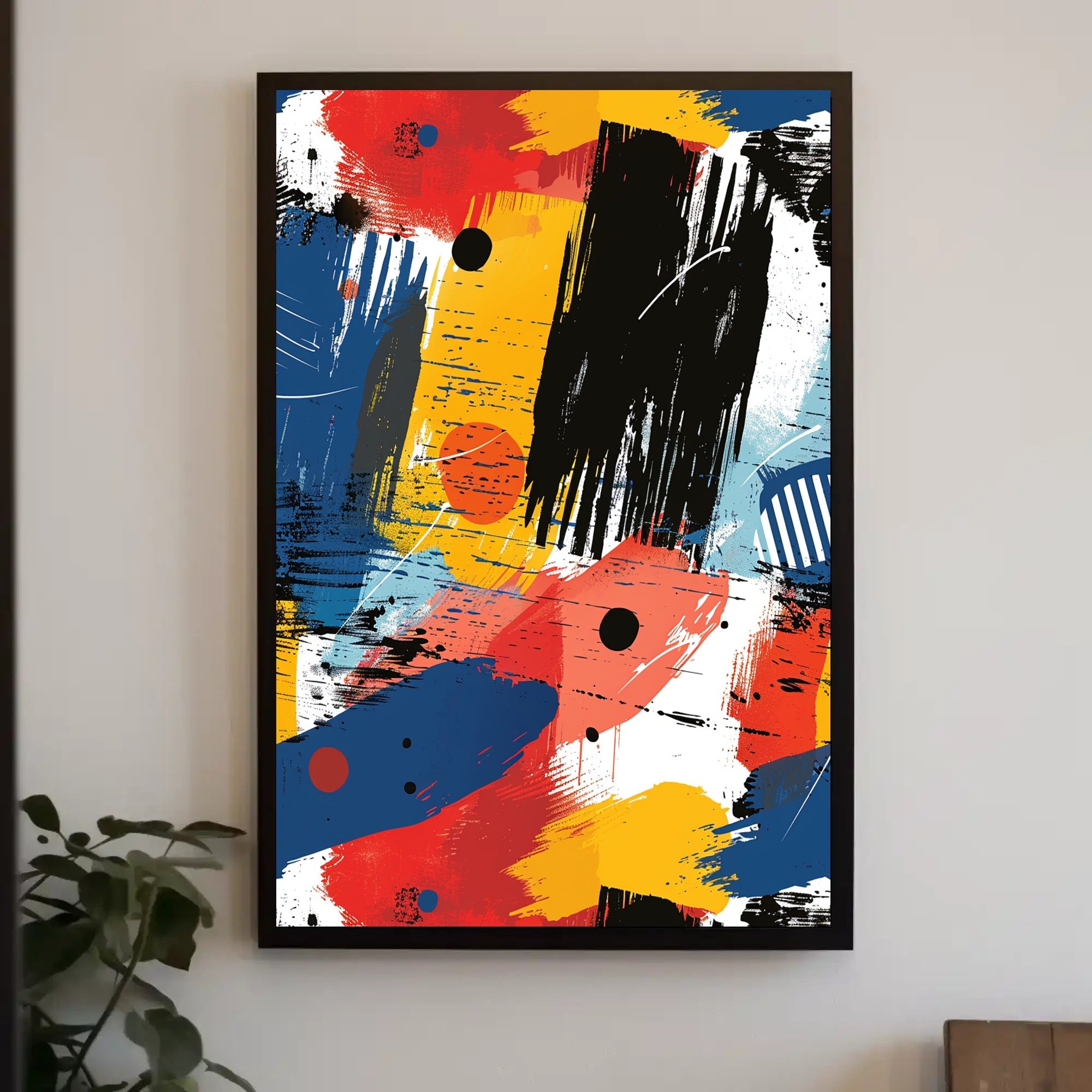 Abstract Expressionism Art with Vibrant Colors Poster PosterGoat