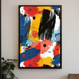 Abstract Expressionism Art with Vibrant Colors Poster PosterGoat
