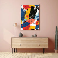 Abstract Expressionism Art with Vibrant Colors Poster PosterGoat