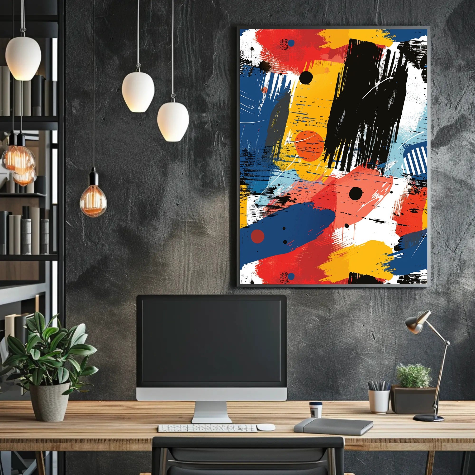 Abstract Expressionism Art with Vibrant Colors Poster PosterGoat
