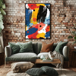 Abstract Expressionism Art with Vibrant Colors Poster PosterGoat