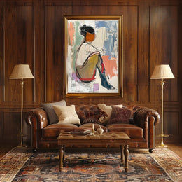 Abstract Expressionism Human Figure Modern Art Poster PosterGoat