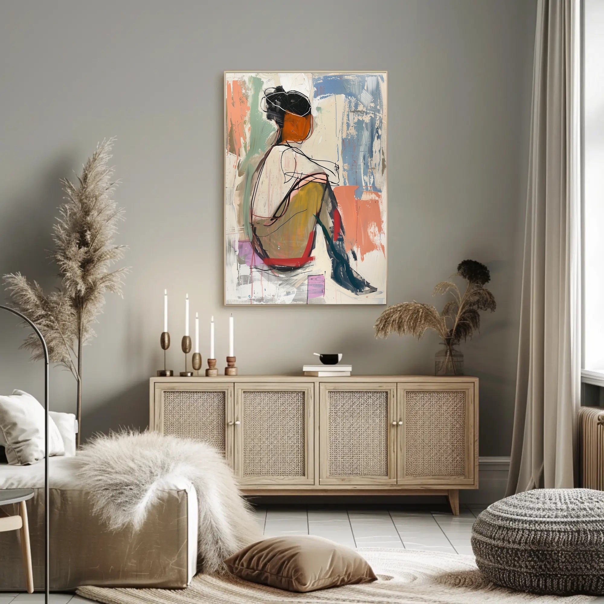 Abstract Expressionism Human Figure Modern Art Poster PosterGoat