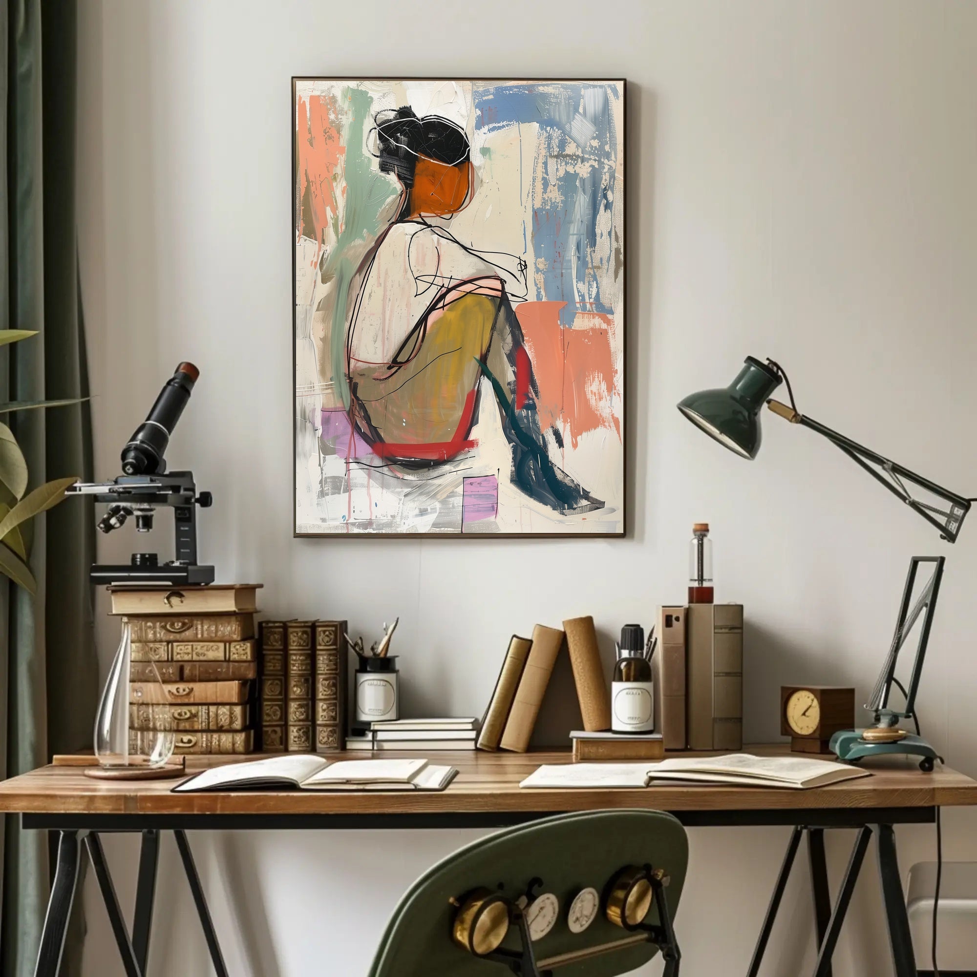 Abstract Expressionism Human Figure Modern Art Poster PosterGoat
