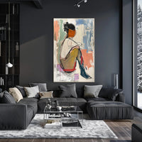 Abstract Expressionism Human Figure Modern Art Poster PosterGoat