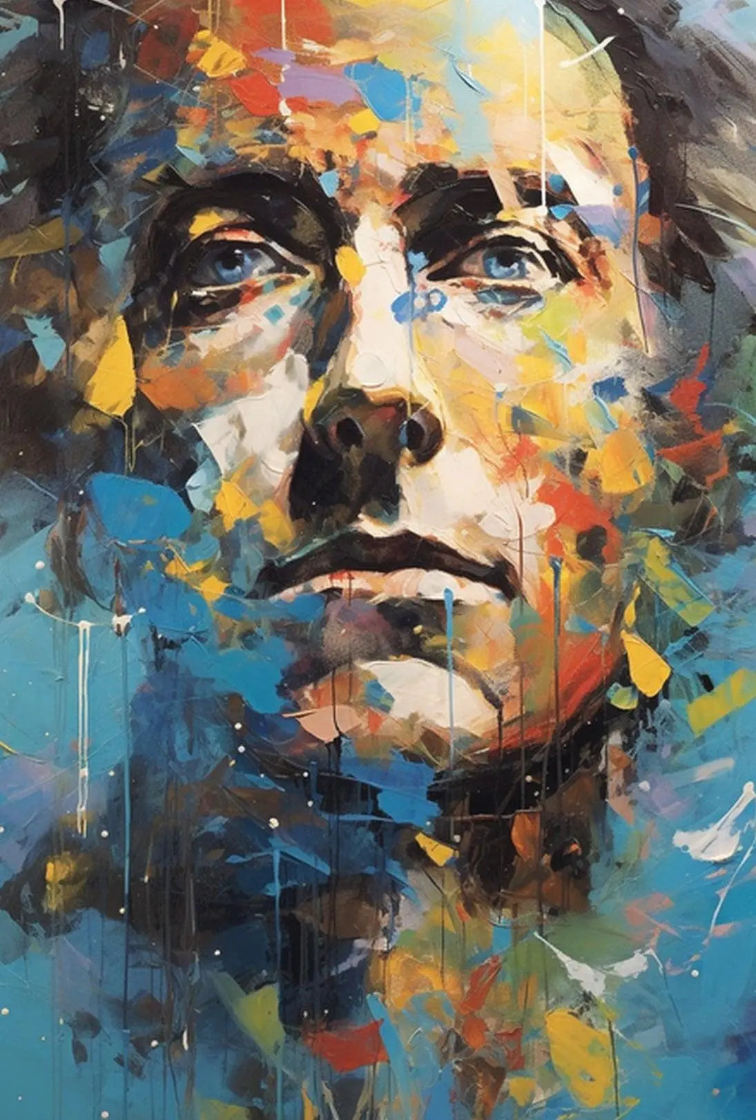 Abstract Expressionism Portrait Poster for Contemporary Art Enthusiasts PosterGoat