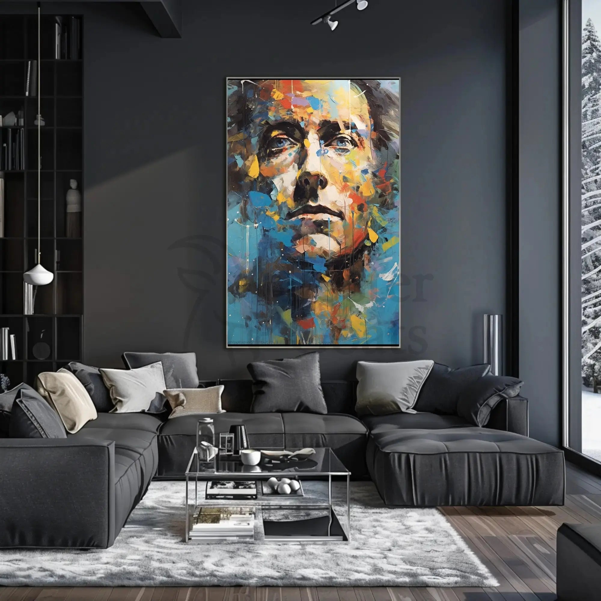 Abstract Expressionism Portrait Poster for Contemporary Art Enthusiasts PosterGoat