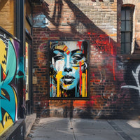 Abstract Face with Geometric Vibe Artistic Poster PosterGoat