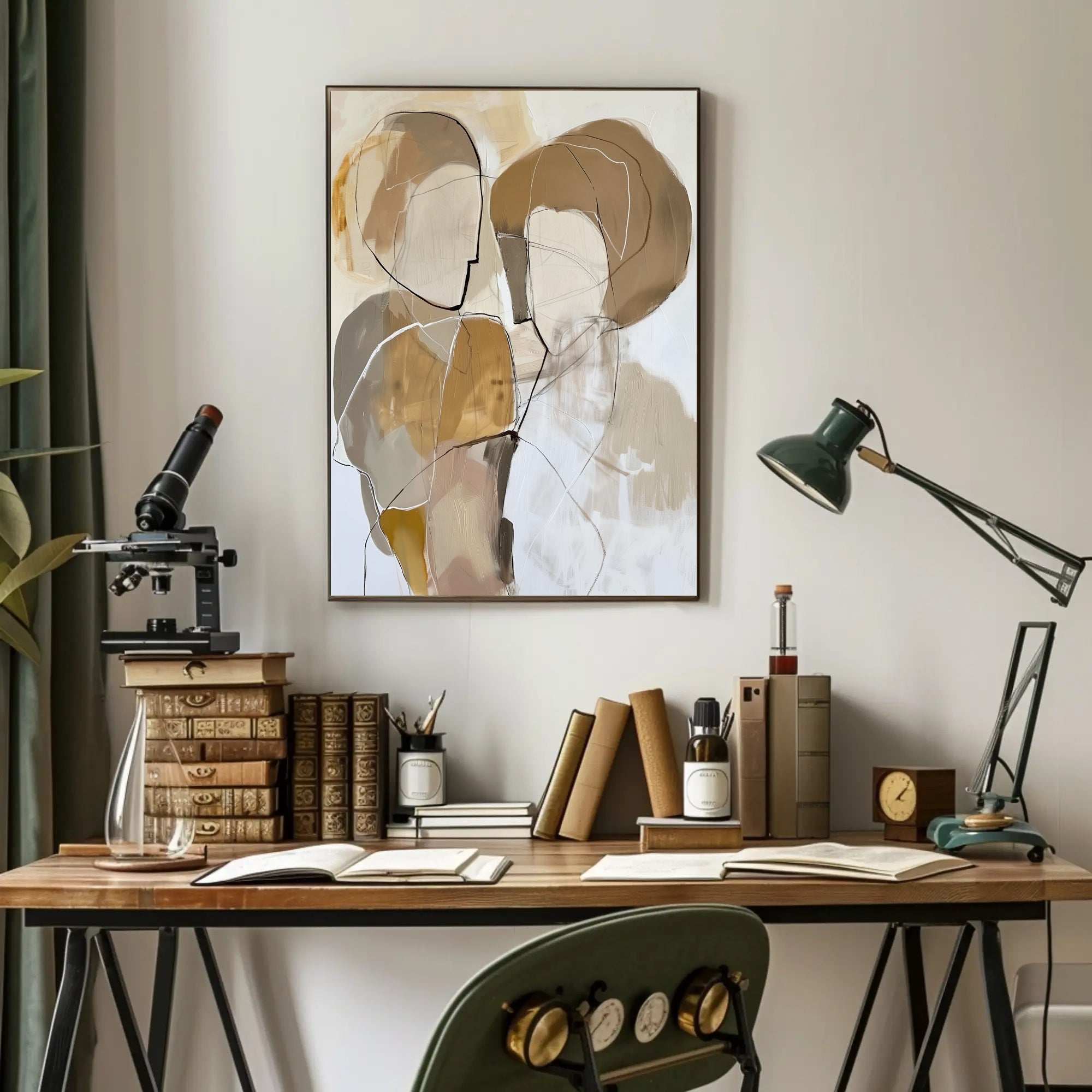 Abstract Faceless Figures Modern Minimalist Art Poster PosterGoat