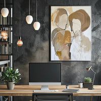Abstract Faceless Figures Modern Minimalist Art Poster PosterGoat
