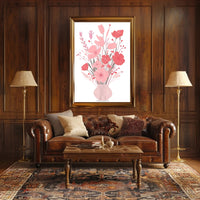 Abstract Floral Elegance Modern Artistic Poster PosterGoat