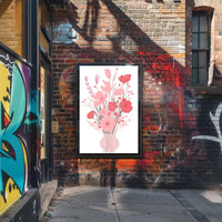 Abstract Floral Elegance Modern Artistic Poster PosterGoat