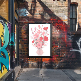 Abstract Floral Elegance Modern Artistic Poster PosterGoat