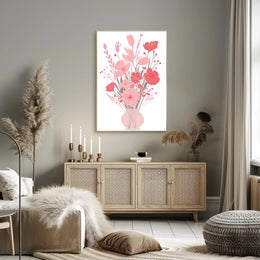 Abstract Floral Elegance Modern Artistic Poster PosterGoat