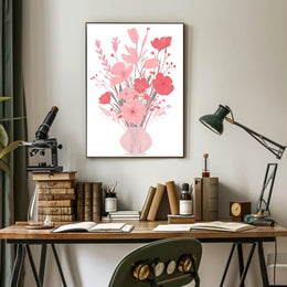 Abstract Floral Elegance Modern Artistic Poster PosterGoat