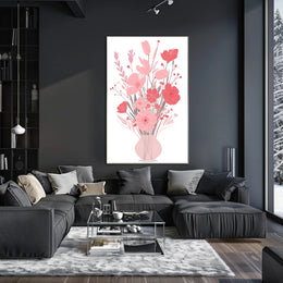 Abstract Floral Elegance Modern Artistic Poster PosterGoat