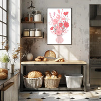 Abstract Floral Elegance Modern Artistic Poster PosterGoat