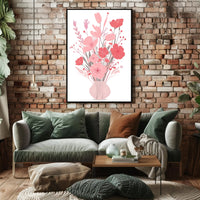 Abstract Floral Elegance Modern Artistic Poster PosterGoat