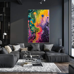 Abstract Fluid Art Cosmic Swirls Artistic Poster PosterGoat