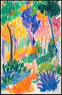 Abstract Forest Explosion Art Print Colorful Abstract Poster PosterGoat